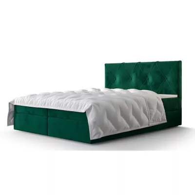 Hotelová postel s úložným prostorem LILIEN - 120x200, zelená