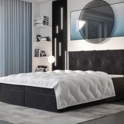 Hotelová postel s úložným prostorem LILIEN COMFORT - 160x200, světlá grafitová