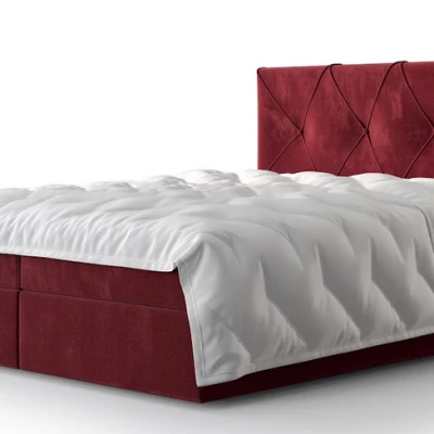 Hotelová postel s úložným prostorem LILIEN - 120x200, červená