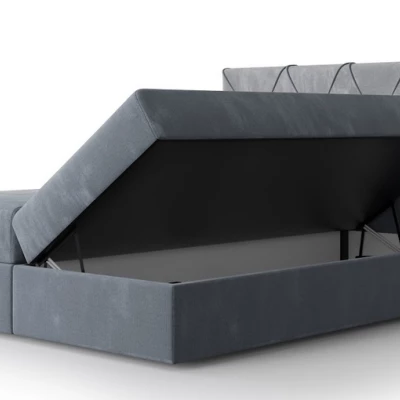 Hotelová postel s úložným prostorem LILIEN - 200x200, červená