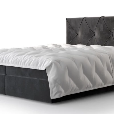 Hotelová postel s úložným prostorem LILIEN COMFORT - 120x200, popelavá