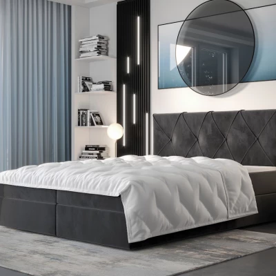 Hotelová postel s úložným prostorem LILIEN COMFORT - 180x200, popelavá