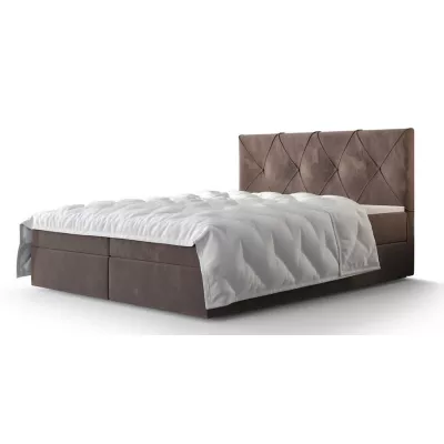Hotelová postel s úložným prostorem LILIEN - 120x200, mléčná čokoláda