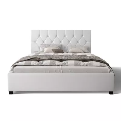 Manželská čalouněná postel NARINE - 140x200, bílá