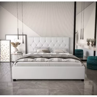 Manželská čalouněná postel NARINE - 140x200, bílá