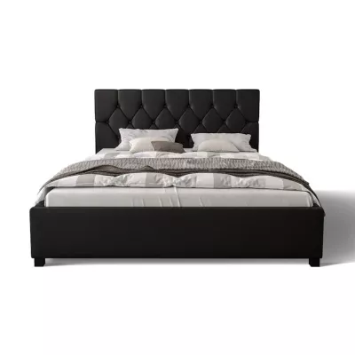 Manželská postel s úložným prostorem NARINE - 140x200, černá