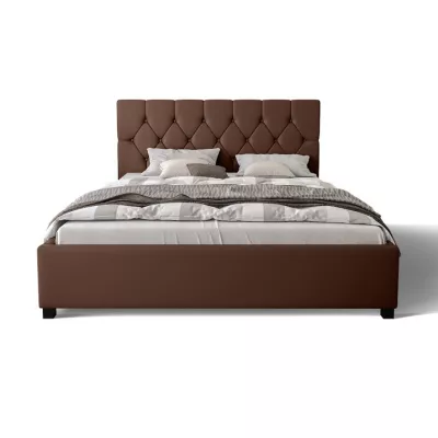 Manželská postel s úložným prostorem NARINE 2 - 140x200, hnědá