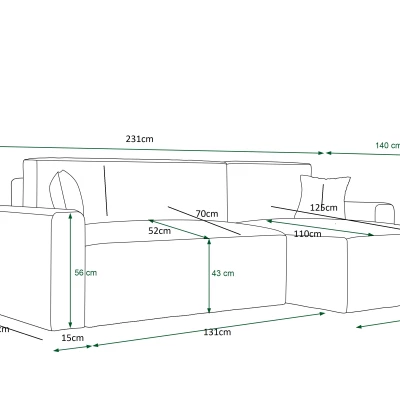 Pohodlná rozkládací sedačka RADANA - bílá
