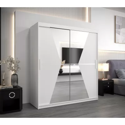 Skříň s posuvnými dveřmi MILANA - šířka 180 cm, bílá