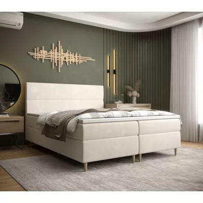 Boxspringová postel ANGELES - 200x200, béžová