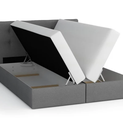 Boxspringová postel ANGELES - 200x200, tmavě zelená