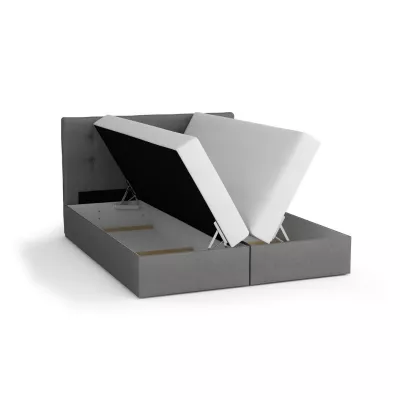 Boxspringová postel ANGELES - 200x200, tmavě zelená