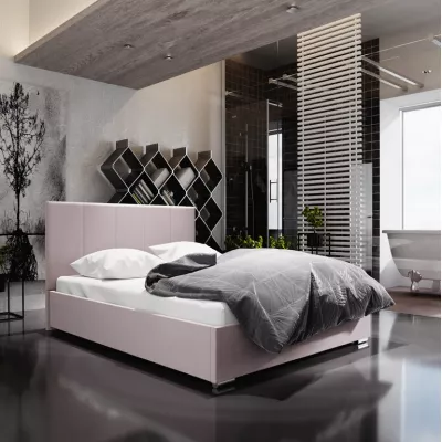 Manželská postel s úložným prostorem FLEK 6 - 180x200, růžová