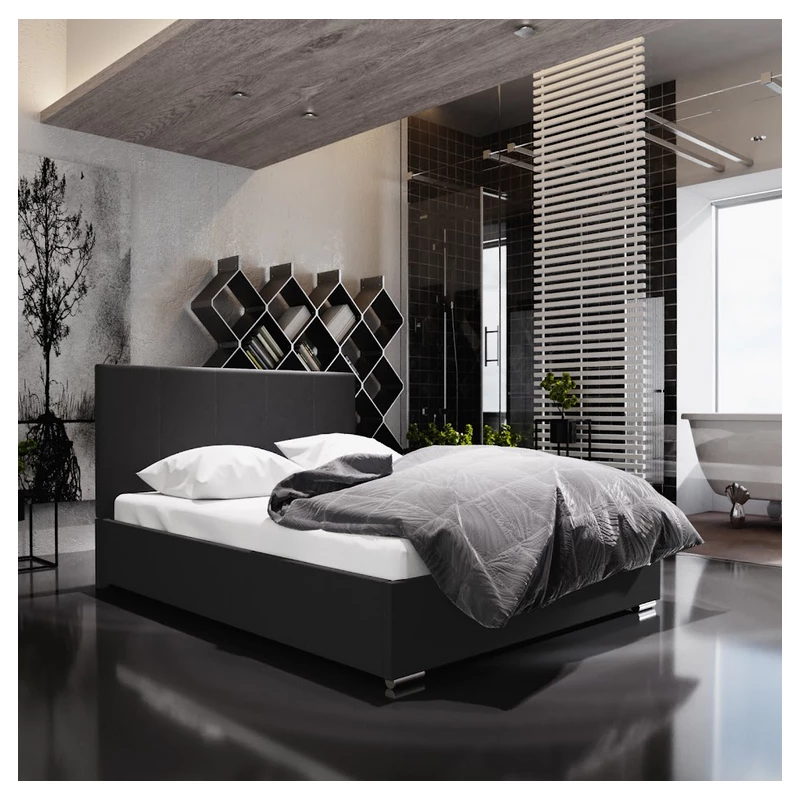 Jednolůžková čalouněná postel FLEK 6 - 120x200, černá