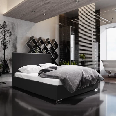 Manželská postel s úložným prostorem FLEK 6 - 160x200, černá