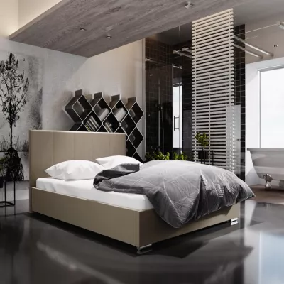 Manželská postel s úložným prostorem FLEK 6 - 140x200, béžová