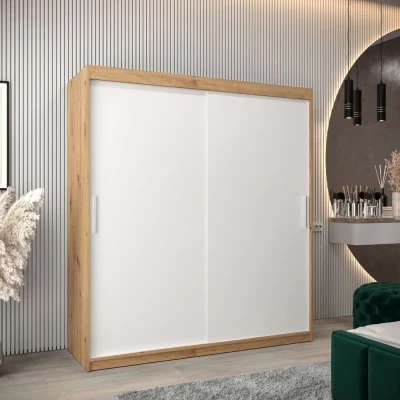 Skříň s posuvnými dveřmi v šířce 180 cm TIMEA - dub artisan / bílá