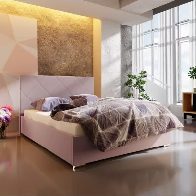 Manželská postel s úložným prostorem FLEK 5 - 140x200, růžová
