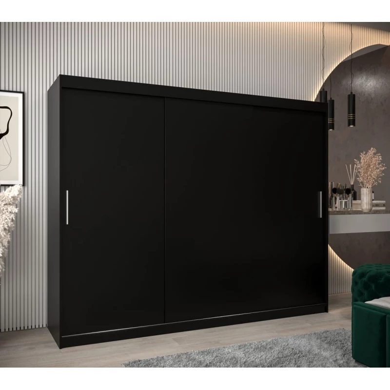 Skříň s posuvnými dveřmi v šířce 250 cm TIMEA - černá