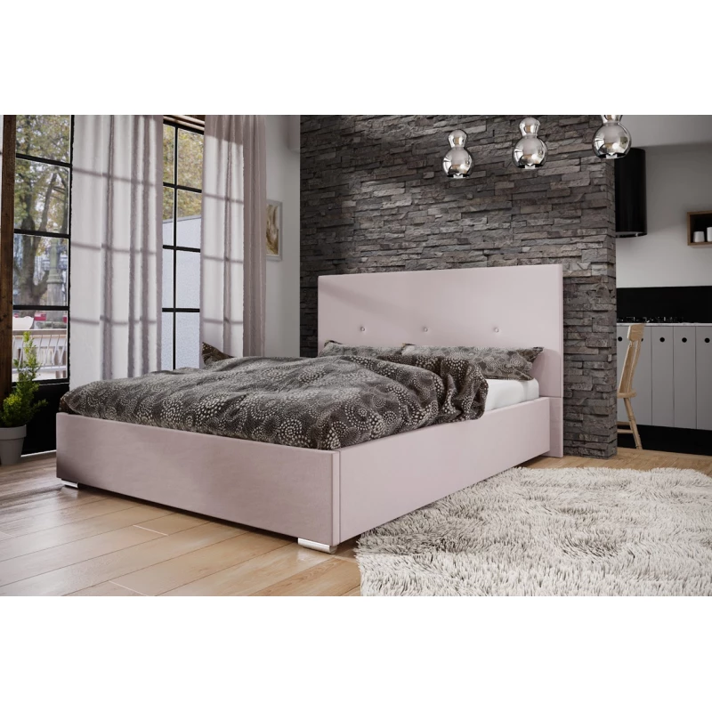 Manželská postel s úložným prostorem FLEK 2 - 160x200, růžová