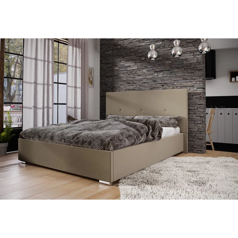 Manželská postel s úložným prostorem FLEK 2 - 140x200, béžová