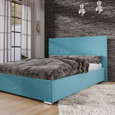 Manželská postel s úložným prostorem FLEK 2 - 160x200, modrá