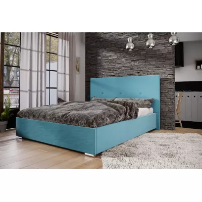 Jednolůžková čalouněná postel FLEK 2 - 120x200, modrá