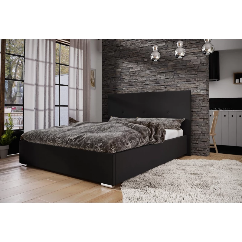 Jednolůžková čalouněná postel FLEK 2 - 120x200, černá