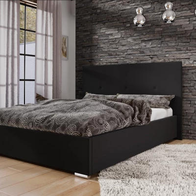 Manželská postel s úložným prostorem FLEK 2 - 180x200, černá
