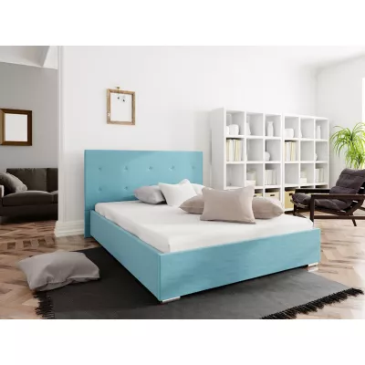 Jednolůžková čalouněná postel FLEK 1 - 120x200, modrá