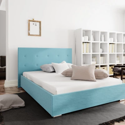 Manželská postel s úložným prostorem FLEK 1 - 180x200, modrá