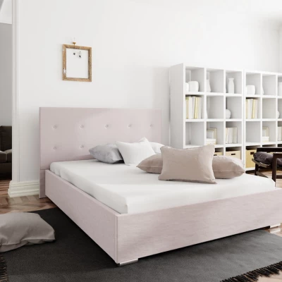 Jednolůžková čalouněná postel FLEK 1 - 120x200, růžová