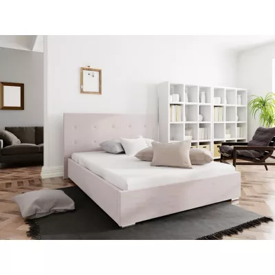 Manželská postel s úložným prostorem FLEK 1 - 140x200, růžová
