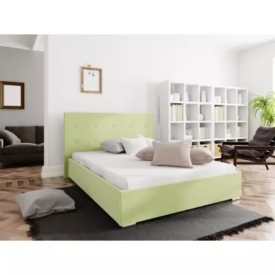 Manželská postel s úložným prostorem FLEK 1 - 140x200, žlutozelená