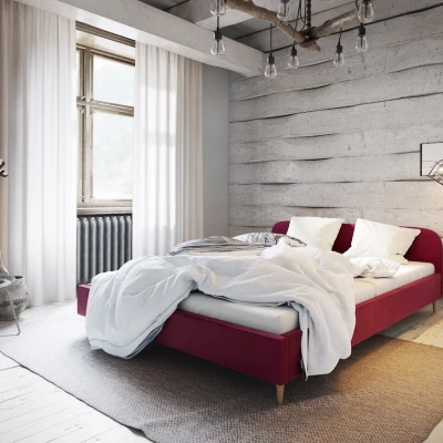 Čalouněná postel s úložným prostorem LETICIA 2 - 140x200, červená