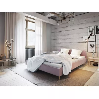 Čalouněná postel s úložným prostorem LETICIA - 160x200, růžová