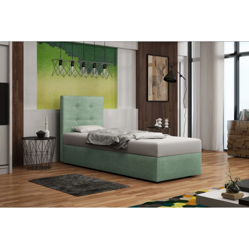 Čalouněná postel DELILAH 1 - 80x200, světle zelená