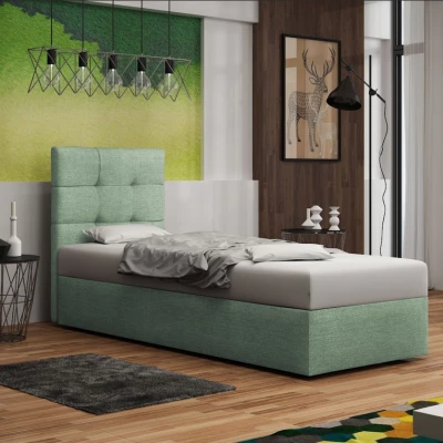 Čalouněná postel DELILAH 2 COMFORT - 80x200, světle zelená