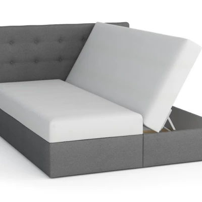 Čalouněná postel s úložným prostorem DELILAH 1 COMFORT - 120x200, černá
