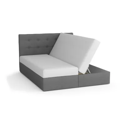 Čalouněná postel s úložným prostorem DELILAH 1 - 200x200, černá