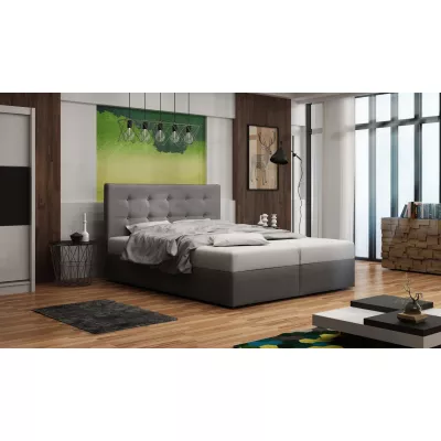 Čalouněná postel s úložným prostorem DELILAH 1 COMFORT - 180x200, světle šedá