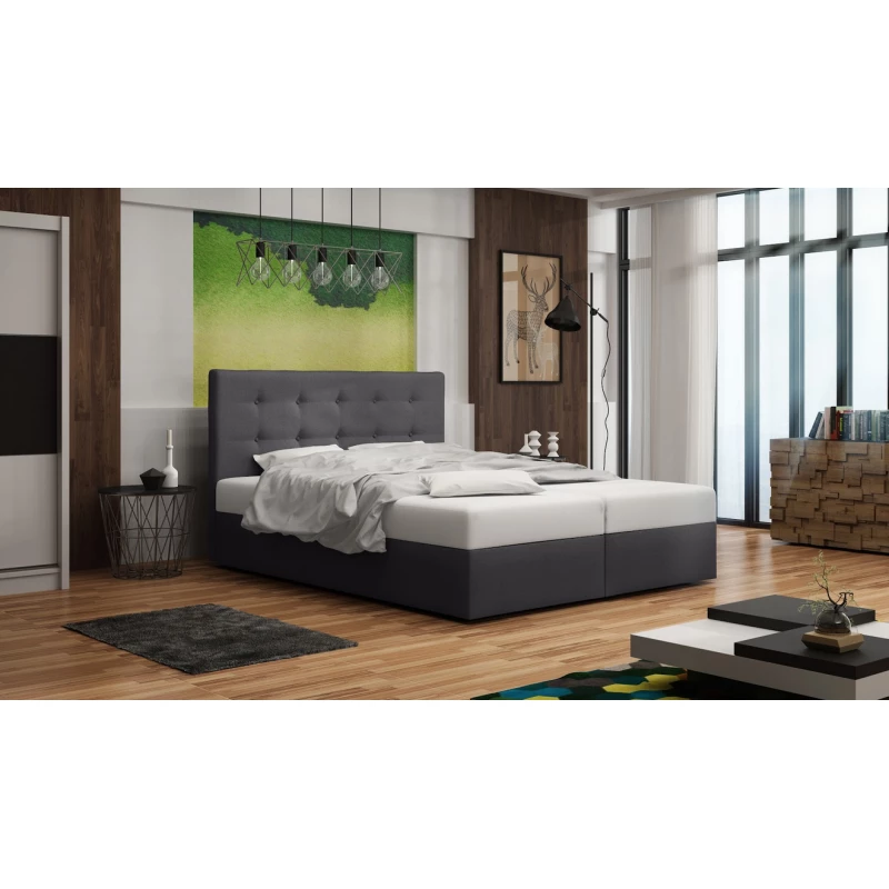 Čalouněná postel s úložným prostorem DELILAH 1 - 160x200, šedá