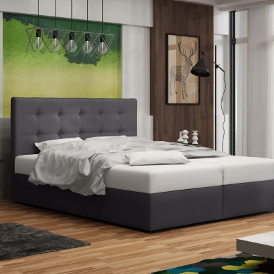 Čalouněná postel s úložným prostorem DELILAH 1 COMFORT - 200x200, šedá