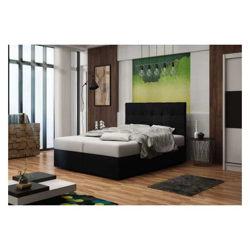 Čalouněná postel s úložným prostorem DELILAH 2 COMFORT - 120x200, černá