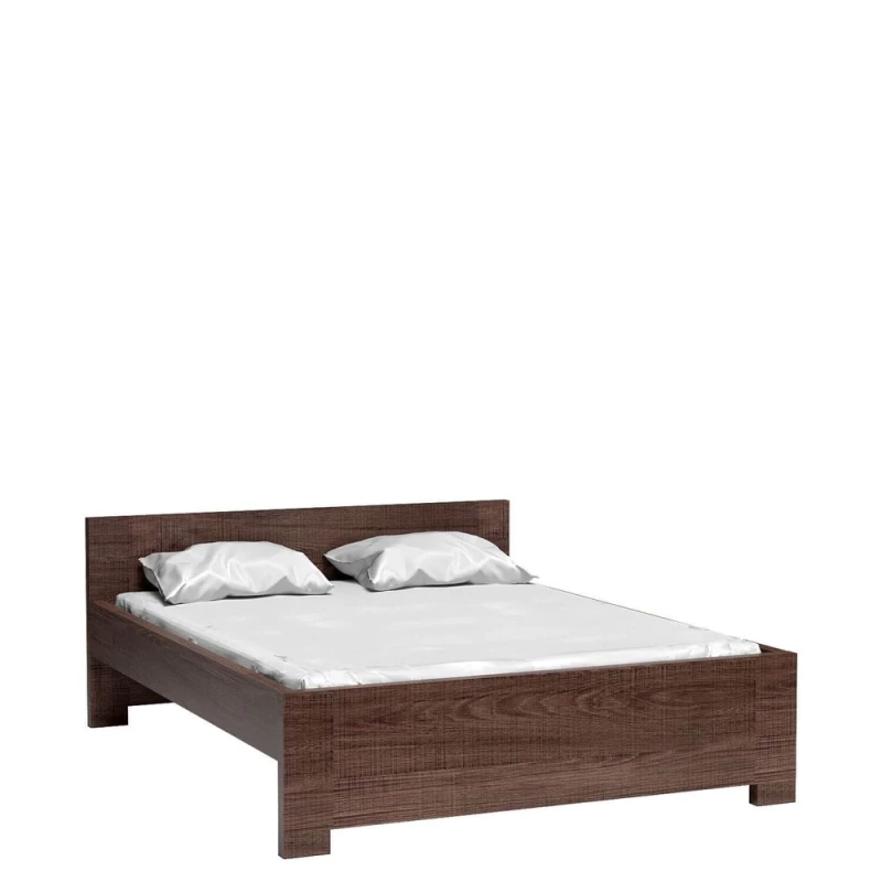 Manželská postel TRIXA - 160x200, dub tmavý