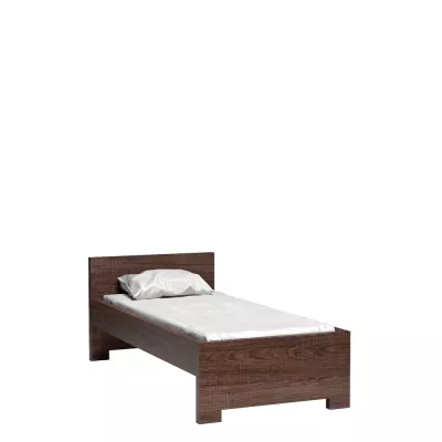 Jednolůžková postel TRIXA - 90x200, dub tmavý