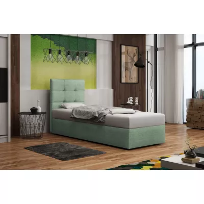 Čalouněná postel DELILAH 2 - 90x200, světle zelená