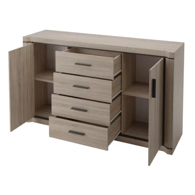 Prostorná komoda AIRA - dub sonoma