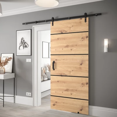 Posuvné dveře s kováním LEONTINA 3 - 90 cm, dub artisan