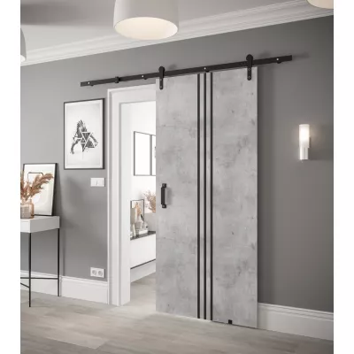 Posuvné dveře s kováním LEONTINA 6 - 90 cm, beton
